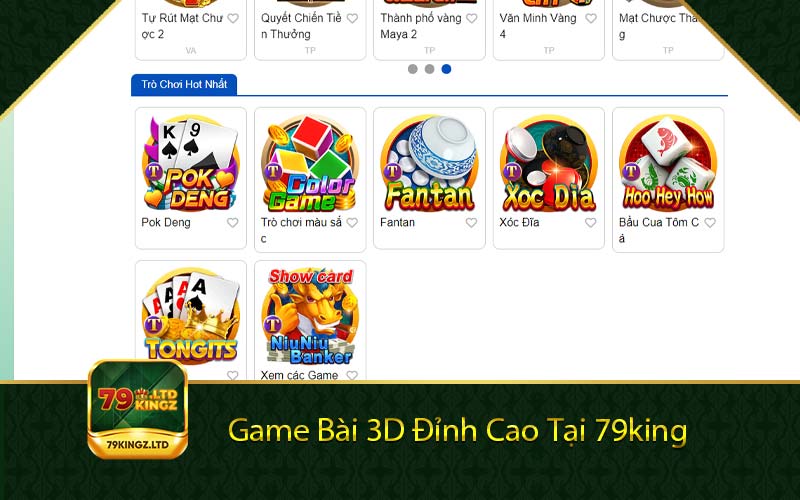 Game bài 3D đỉnh cao tại 79king