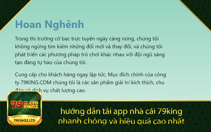 hướng dẫn tải app nhà cái 79king nhanh chóng và hiệu quả cao nhất 